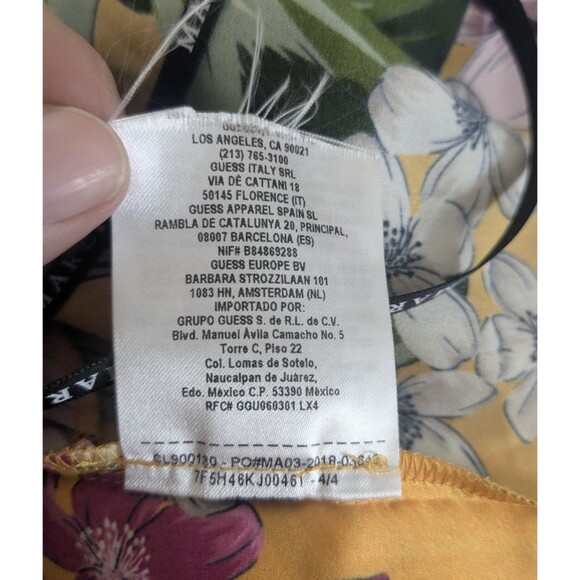 Marciano Satin Floral Printed Halter Wrap Top Womens Size Small Tropical Beach - Picture 4 of 7